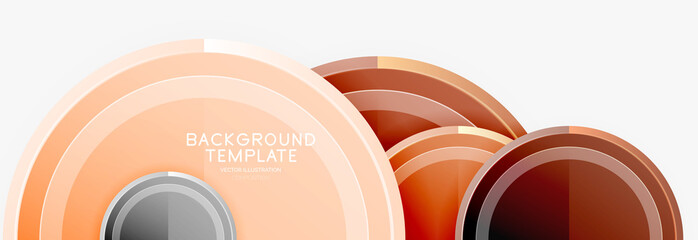 Circle geometric abstract background template for web banner, business presentation, branding, wallpaper