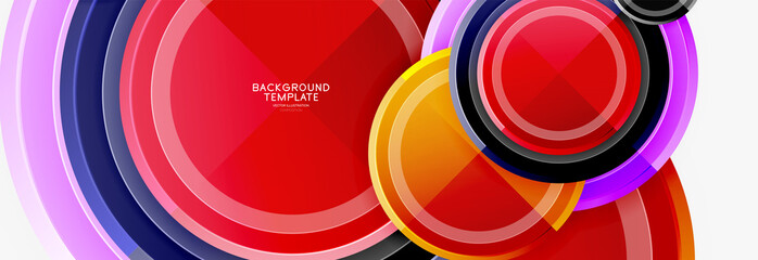 Fototapeta premium Colorful glossy circles background