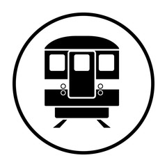 Subway train icon front view