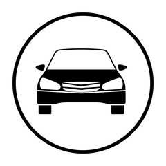 Sedan car icon front view
