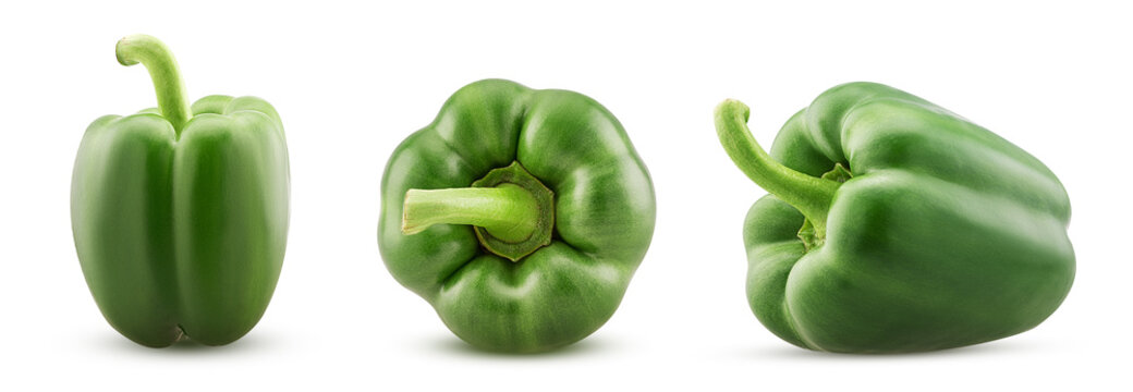 Set green bell pepper