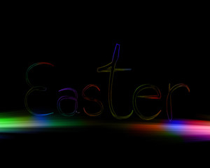 Abstract light Easter eggs on  background