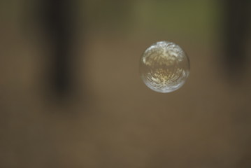 crystal ball on black background