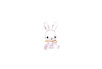 rabbit out of the glass for Happy Easter celebration on shiny background.