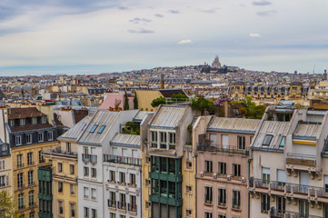 Fototapeta na wymiar Aerial view of Paris city. France. April 2019