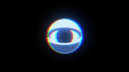 spy hacker wathing pixel blue eye illustration background new joyful 4k stock image
