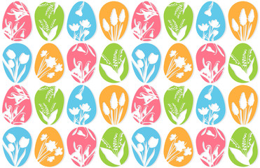 Easter eggs seamless colorful pattern
