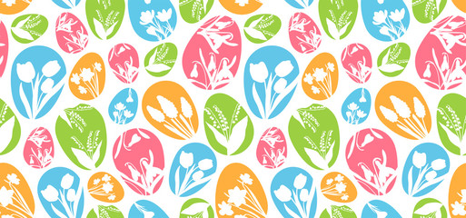 Easter eggs seamless pattern for Easter holidays