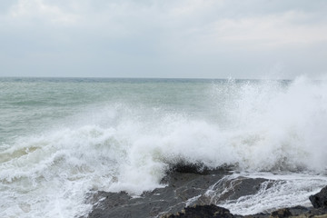 Vagues en Normandie.