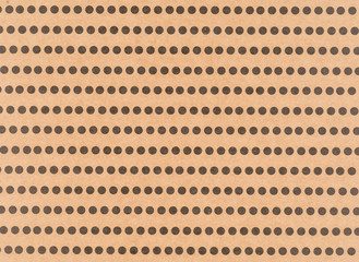 Fototapeta premium Brown craft paper with black dotted lines