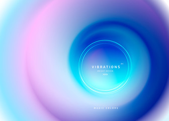 Vibrant blurred abstract background, fluid gradient shapes composition. Trendy liquid design of blurred shapes. Futuristic design poster. Vector illustration