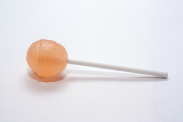 lolipop on pastel background. sweet candy concept
