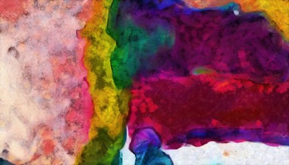 Abstract acrylic background. Watercolor texture. Psychedelic crazy art. Unusual design pattern. Warm and very bright colors.