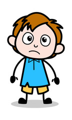 Very Innocent - School Boy Cartoon Character Vector Illustration