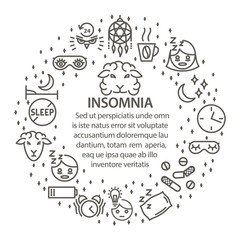 Insomnia line art banner