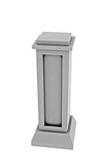 3d rendering of grey stone stele