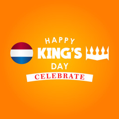 Happy King's Day Vector Template Design Illustration