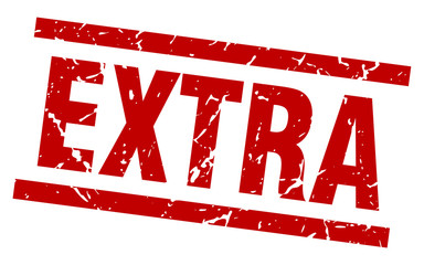 square grunge red extra stamp