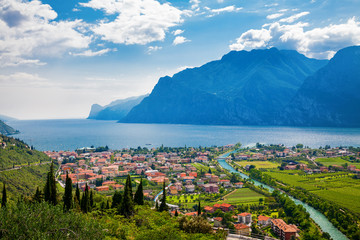 Nago Torbole and Sarca river