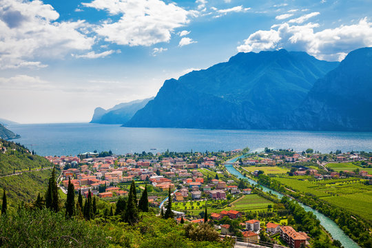 Nago Torbole and Sarca river