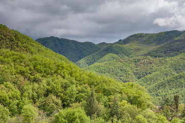 Naklejka na ściany i meble Green mountains, Italy