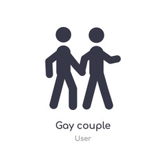 gay couple icon. isolated gay couple icon vector illustration from user collection. editable sing symbol can be use for web site and mobile app