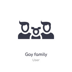 gay family icon. isolated gay family icon vector illustration from user collection. editable sing symbol can be use for web site and mobile app