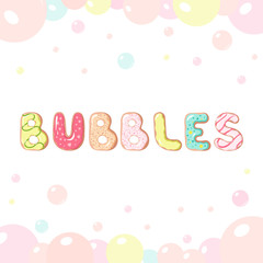 Donut font on white background