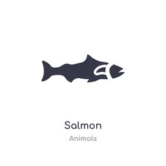 salmon icon. isolated salmon icon vector illustration from animals collection. editable sing symbol can be use for web site and mobile app