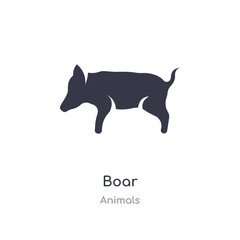 boar icon. isolated boar icon vector illustration from animals collection. editable sing symbol can be use for web site and mobile app