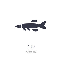pike icon. isolated pike icon vector illustration from animals collection. editable sing symbol can be use for web site and mobile app