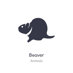 beaver icon. isolated beaver icon vector illustration from animals collection. editable sing symbol can be use for web site and mobile app