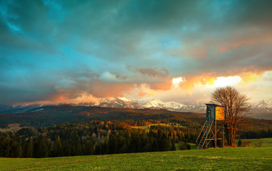 Wiosenne Tatry O Zmierzchu 