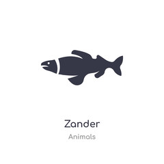 zander icon. isolated zander icon vector illustration from animals collection. editable sing symbol can be use for web site and mobile app