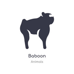 baboon icon. isolated baboon icon vector illustration from animals collection. editable sing symbol can be use for web site and mobile app