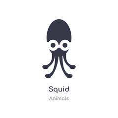 squid icon. isolated squid icon vector illustration from animals collection. editable sing symbol can be use for web site and mobile app