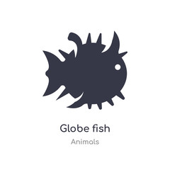 globe fish icon. isolated globe fish icon vector illustration from animals collection. editable sing symbol can be use for web site and mobile app