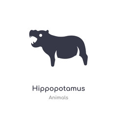 hippopotamus icon. isolated hippopotamus icon vector illustration from animals collection. editable sing symbol can be use for web site and mobile app