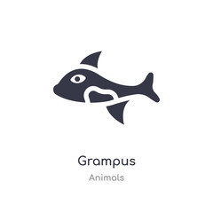 grampus icon. isolated grampus icon vector illustration from animals collection. editable sing symbol can be use for web site and mobile app