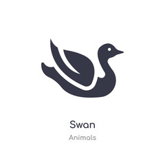 swan icon. isolated swan icon vector illustration from animals collection. editable sing symbol can be use for web site and mobile app