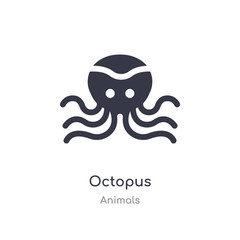Obraz premium octopus icon. isolated octopus icon vector illustration from animals collection. editable sing symbol can be use for web site and mobile app