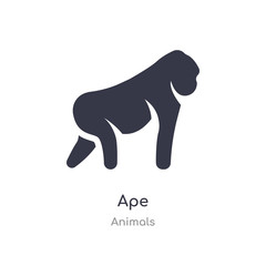 ape icon. isolated ape icon vector illustration from animals collection. editable sing symbol can be use for web site and mobile app