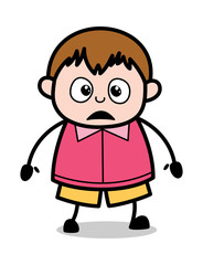 Wonder - Teenager Cartoon Fat Boy Vector Illustration