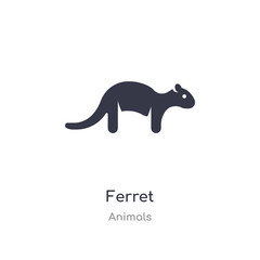 ferret icon. isolated ferret icon vector illustration from animals collection. editable sing symbol can be use for web site and mobile app