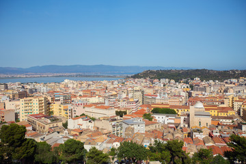 Fototapeta na wymiar Panoramic view of Cagliari, Sardinia, Italy