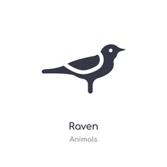 raven icon. isolated raven icon vector illustration from animals collection. editable sing symbol can be use for web site and mobile app