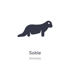 sable icon. isolated sable icon vector illustration from animals collection. editable sing symbol can be use for web site and mobile app