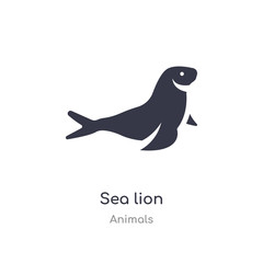 sea lion icon. isolated sea lion icon vector illustration from animals collection. editable sing symbol can be use for web site and mobile app