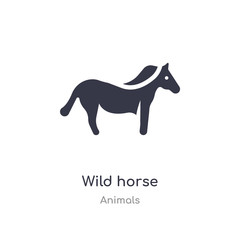 wild horse icon. isolated wild horse icon vector illustration from animals collection. editable sing symbol can be use for web site and mobile app