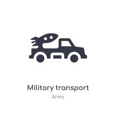 military transport icon. isolated military transport icon vector illustration from army collection. editable sing symbol can be use for web site and mobile app